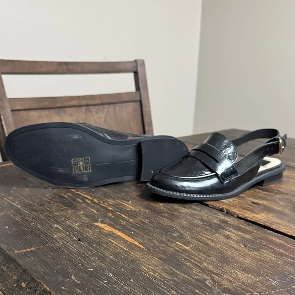 Dolce Vita Black Leather Loafers - Picture 5 of 7